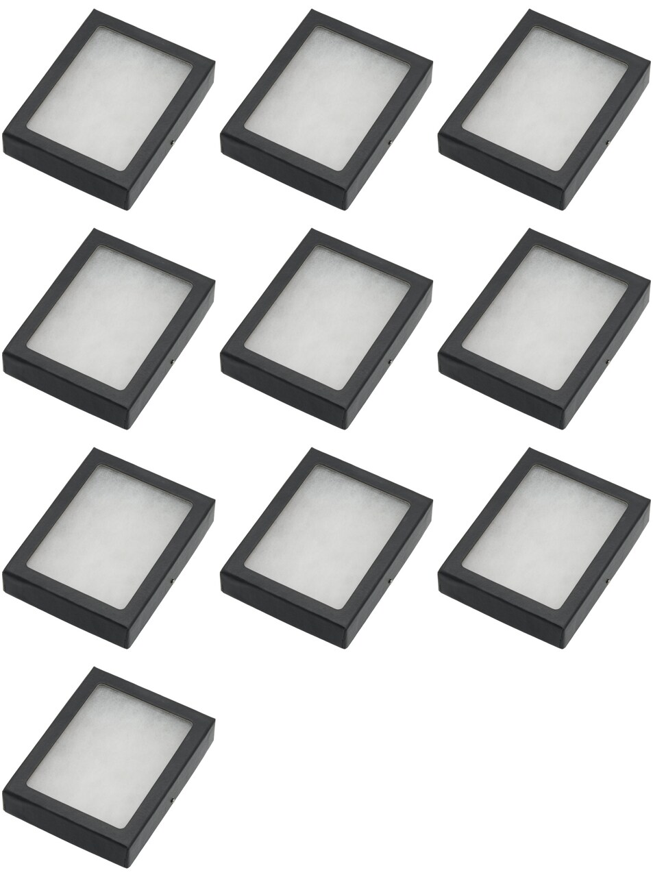 Display Cases 110BK Mount Frame Case with Glass Top 3 1/2" x 2" x 3/4" Pack of 10